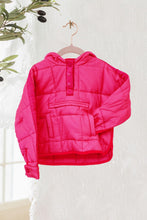 Fuchsia Solid Quilted Padded Jacket