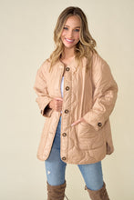 Mocha Women's Onion Quilted Liner Jacket Button Down