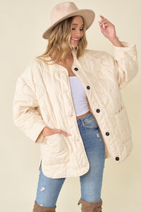 Banana Women's Onion Quilted Liner Jacket Button Down