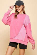 Vintage Fuchsia Mineral Wash French Terry Thermo Sweatshirts