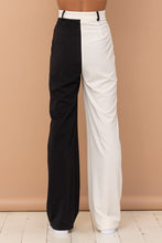 Black White Long Pants W/ Small Coin Flap Pocket Detail
