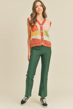 Forest Green High Rise Split Hem Pants