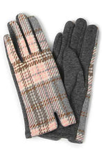 Gray Plaid Pattern Gloves
