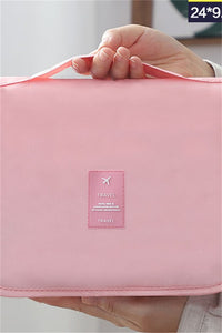 Pink Makeup Pouch Travel Organizer Bag