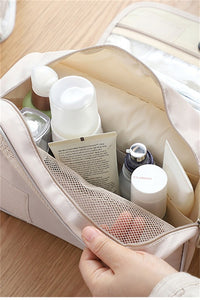 Grey Makeup Pouch Travel Organizer Bag