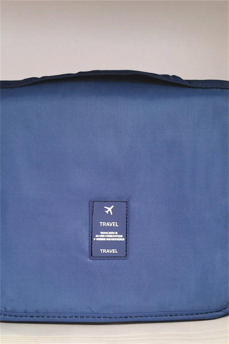 Navy Makeup Pouch Travel Organizer Bag