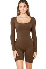 Carob Brown Snatched Long Sleeve Jumpsuit