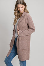 Mauve Double Breasted Knit Coat