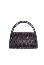 Black Sherry Lime Beaded Top Handle Bag