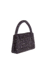 Black Sherry Lime Beaded Top Handle Bag