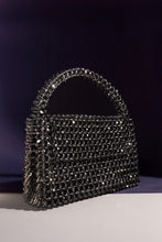 Black Sherry Lime Beaded Top Handle Bag