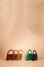 Black Sherry Lime Beaded Top Handle Bag