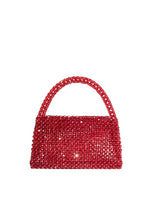 Red Sherry Lime Beaded Top Handle Bag