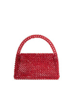 Red Sherry Lime Beaded Top Handle Bag