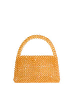 Orange Sherry Lime Beaded Top Handle Bag