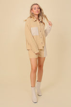 Taupe/Cream Color Block Jacket