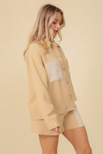 Taupe/Cream Color Block Jacket
