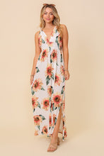 Ivory Sunflower Sleeveless Maxi Dress