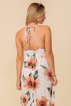 Ivory Sunflower Sleeveless Maxi Dress