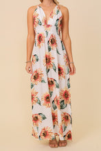 Ivory Sunflower Sleeveless Maxi Dress
