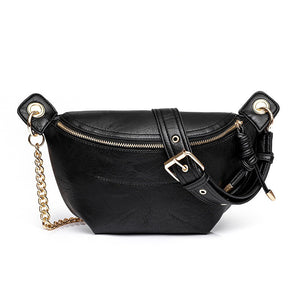 Black Luxe Convertible Sling Belt Bum Bag