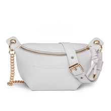 White Luxe Convertible Sling Belt Bum Bag