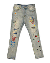 Light Stone Tint All Over Embroidered Slim Fit Pants