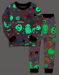 Horror Night Pink Halloween Long Sleeve PJs