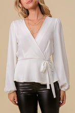 Off White Mustard Brooklyn Airflow Surplice Top With Self Tie