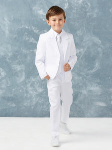 White Boy's Slim Fit Suit (Set)