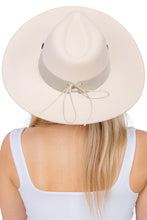 Ivory Longhorn Monochrome Belt Wide Felt Rancher Hat