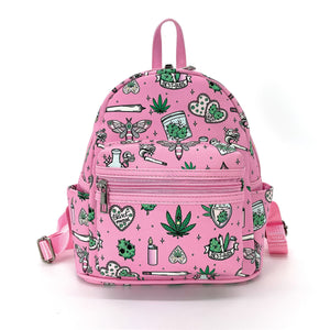 cute pink mini backpack Pink Magical High Mini Backpack in Vinyl – Aquarius Brand