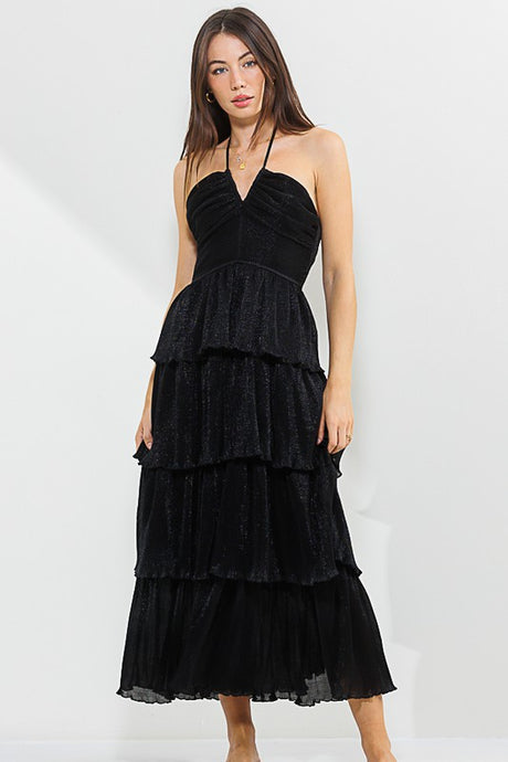 Black Pleated Dress