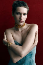 Gold Hollow Metal Choker Necklace