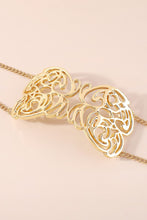 Gold Hollow Metal Choker Necklace