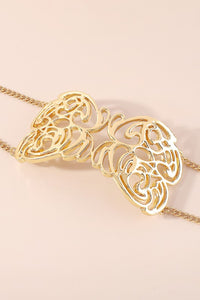 Gold Hollow Metal Choker Necklace