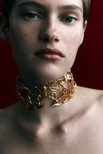 Gold Hollow Metal Choker Necklace