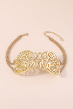 Gold Hollow Metal Choker Necklace