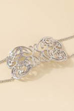 Silver Hollow Metal Choker Necklace