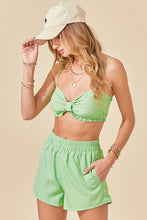 Lime Ribbon Bralette And Short Set