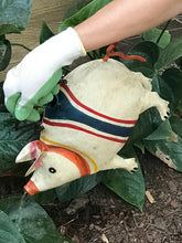 Spring Poncho Pig Hand-Painted Watering Can