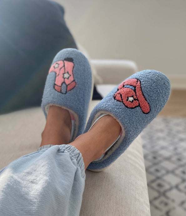 Blue Rodeo Girl Slippers