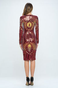 Burgundy Short & Midi Dresses