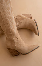 Almond The Bronco - Knee-high Embroidered Boots