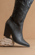 Black The Bronco - Knee-high Embroidered Boots