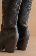 Black The Bronco - Knee-high Embroidered Boots