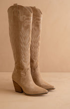 Almond The Bronco - Knee-high Embroidered Boots