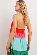Multi Color Block Maxi Dress