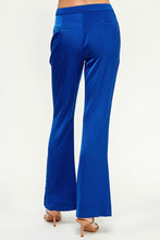 Classic Blue Tailored Satin Pants