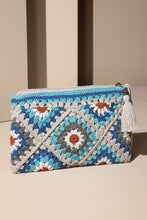 Periwinkle Handmade Crochet Tile Pouch